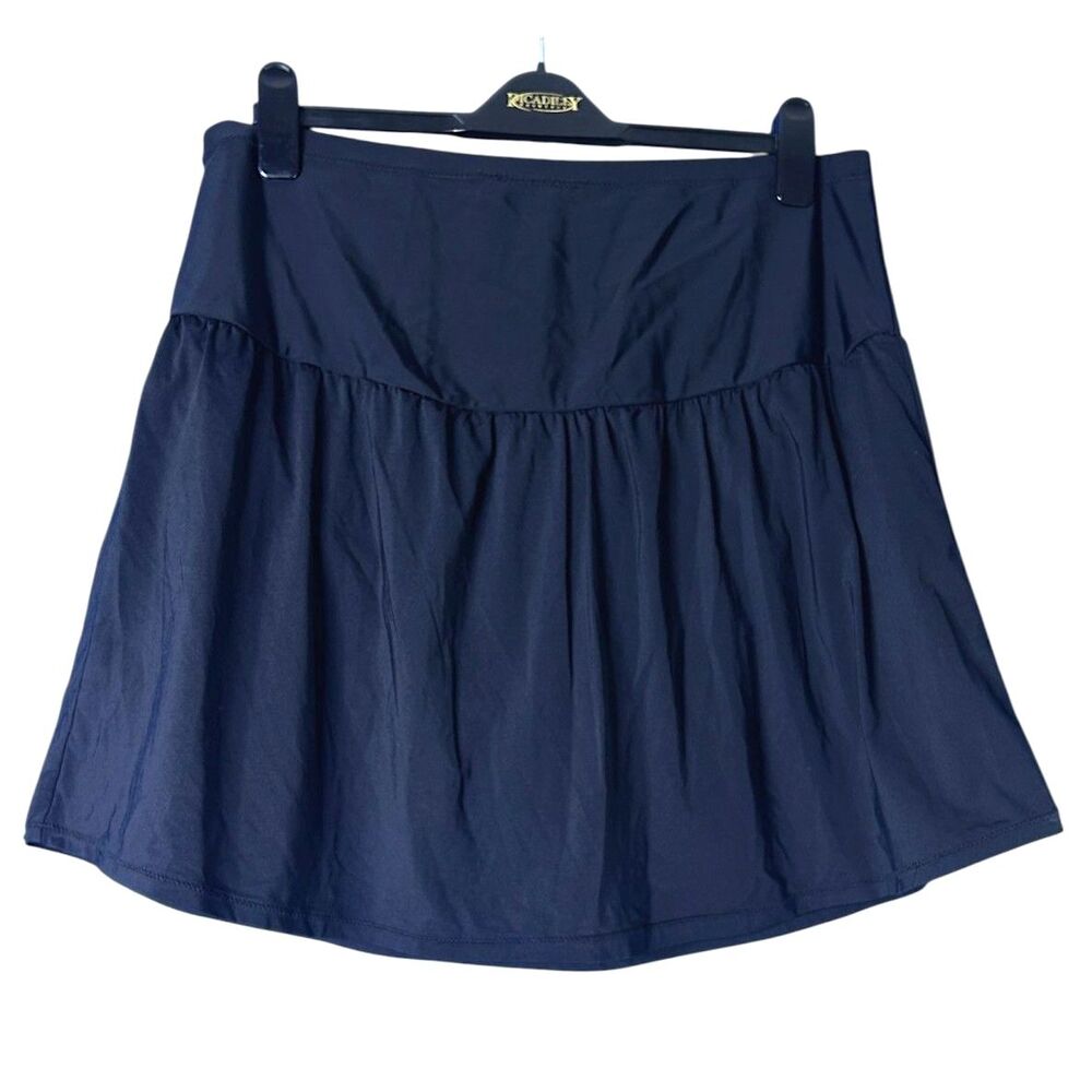 Leilani Plus Womens Black Swim Skirt Sz‎ 22W Stretch Swimwear Flattering Mini